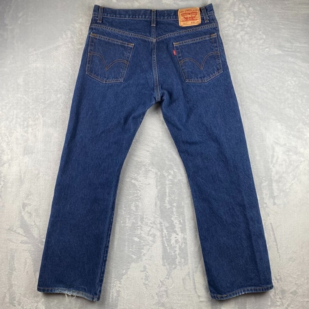 Vintage Levis 517 Jeans Mens 36x30 Blue Y2K Boot Cut Western Cowboy Dark Denim - Picture 3 of 14